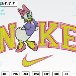 nike daisy duck embroidery designs, machine embroidery files, disney embroidery files