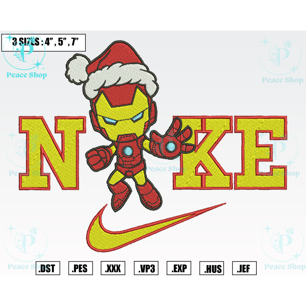Nike Iroman Santa Christmas Embroidery Designs, Machine Embroidery Files, Christmas Embroidery Files.png