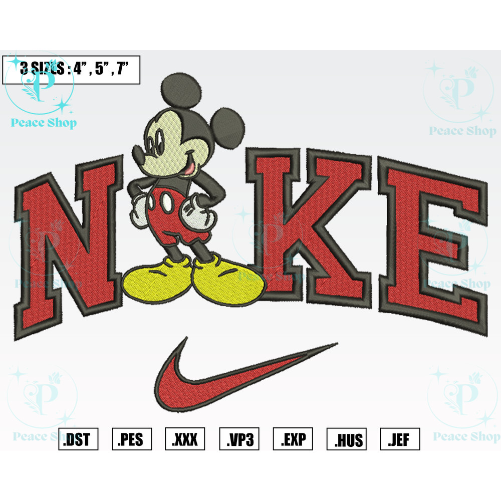 Nike Mickey Mouse Embroidery Designs, Machine Embroidery Files, Nike Disney Embroidery Files 1.png