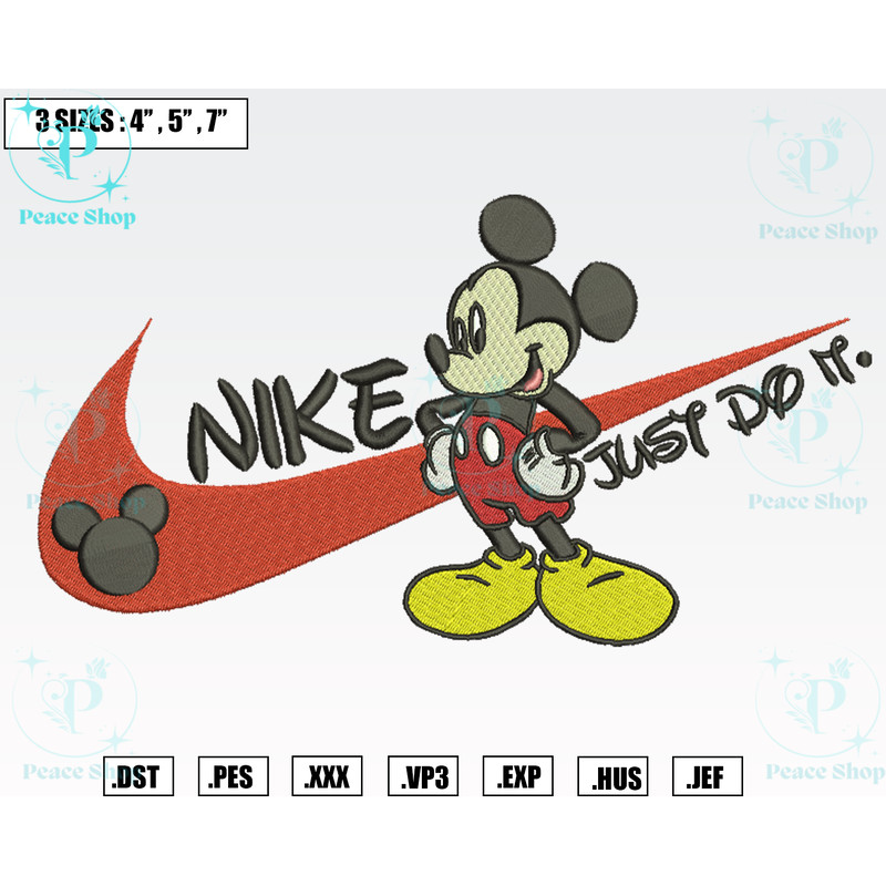 Nike Mickey Mouse Embroidery Designs, Machine Embroidery Files, Nike Disney Embroidery Files 3.png