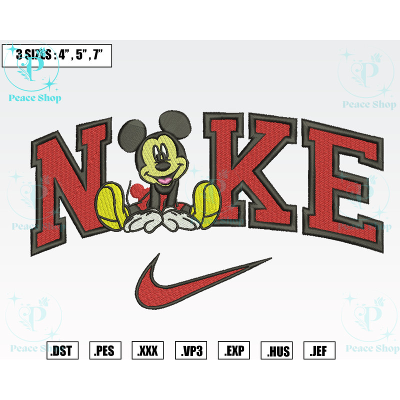 Nike Mickey Mouse Embroidery Designs, Machine Embroidery Files, Nike Disney Embroidery Files.png