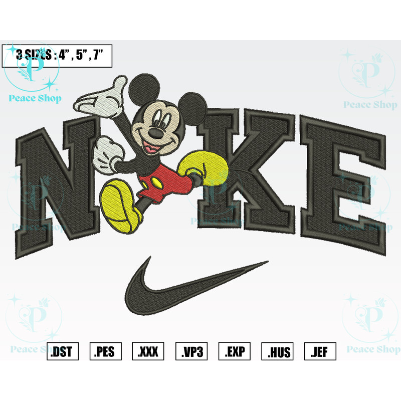 Nike Mickey Mouse Embroidery Designs, Machine Embroidery Files, Nike Disney Embroidery Files 4.png