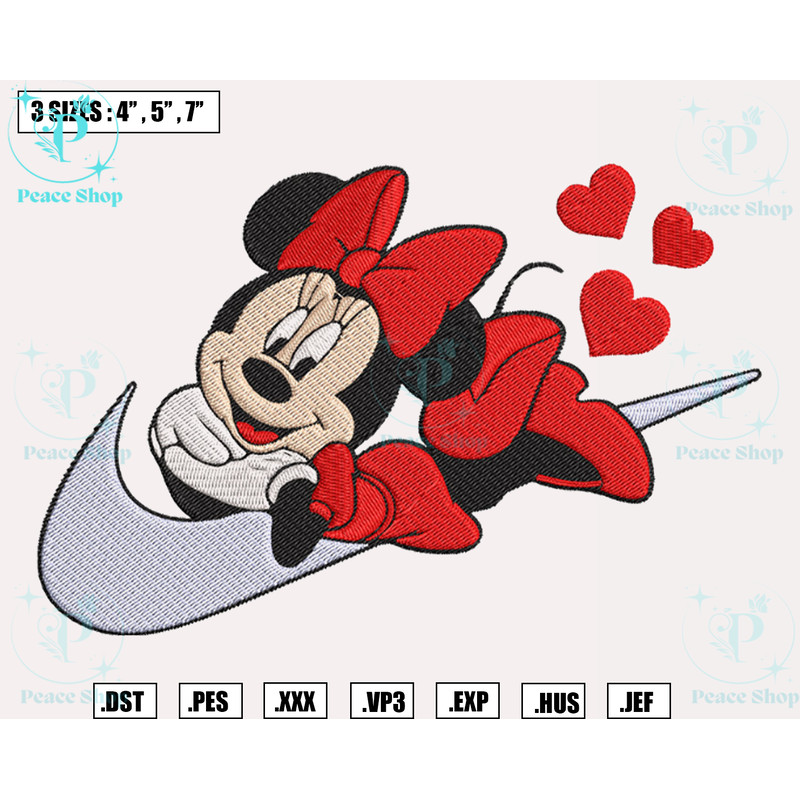 Nike Minnie Mouse Red Embroidery Designs File, Nike Machine Embroidery Designs, Machine Embroidery Design File.png