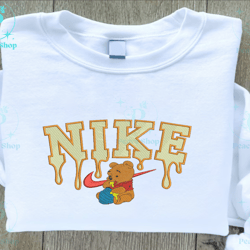 nike winnie the pooh embroidered sweatshirt, nike embroidered sweater, nike hoodie, unisex shirt