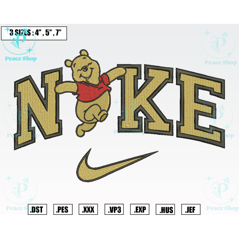 Nike Winnie The Pooh Embroidery Designs, Machine Embroidery Files, Nike Disney Embroidery Files.png