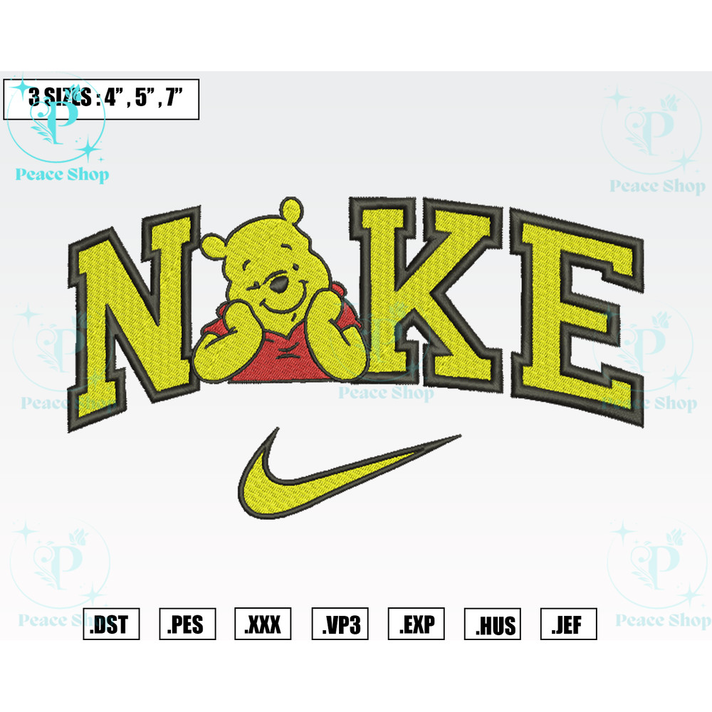 Nike Winnie The Pooh Embroidery Designs, Machine Embroidery Files, Nike Logo Embroidery Files.png