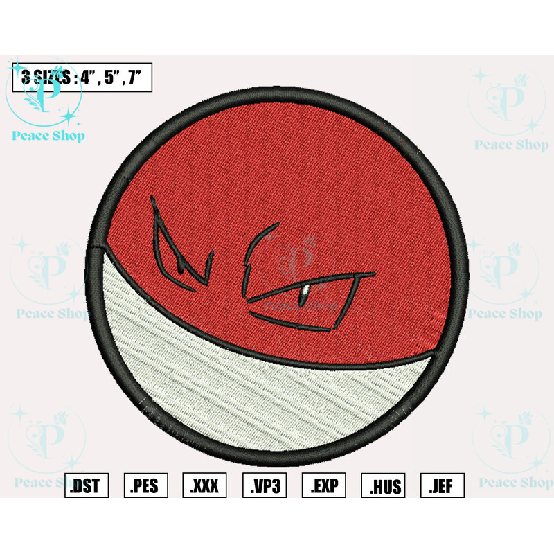 Pokemon Ball Machine Embroidery Design, Pokemon Embroidery File, Anime Embroidery Design, Machine Embroidery Design 1.png