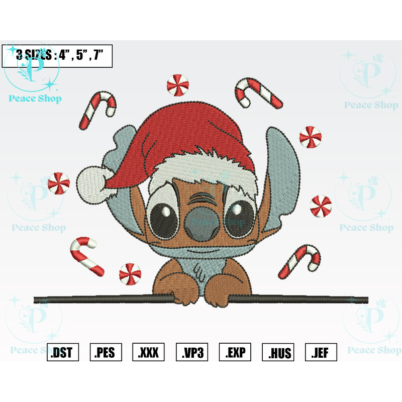 Stitch Christmas Embroidery Designs, Christmas Embroidery Files, Machine Embroidery Pattern.png