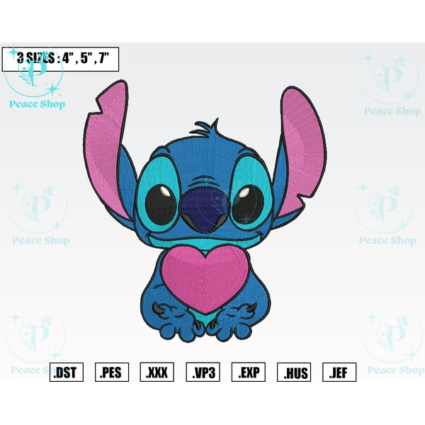 Stitch Inlove Stitch In Love Embroidery Designs, Machine Embroidery Files, - Inspire ...
