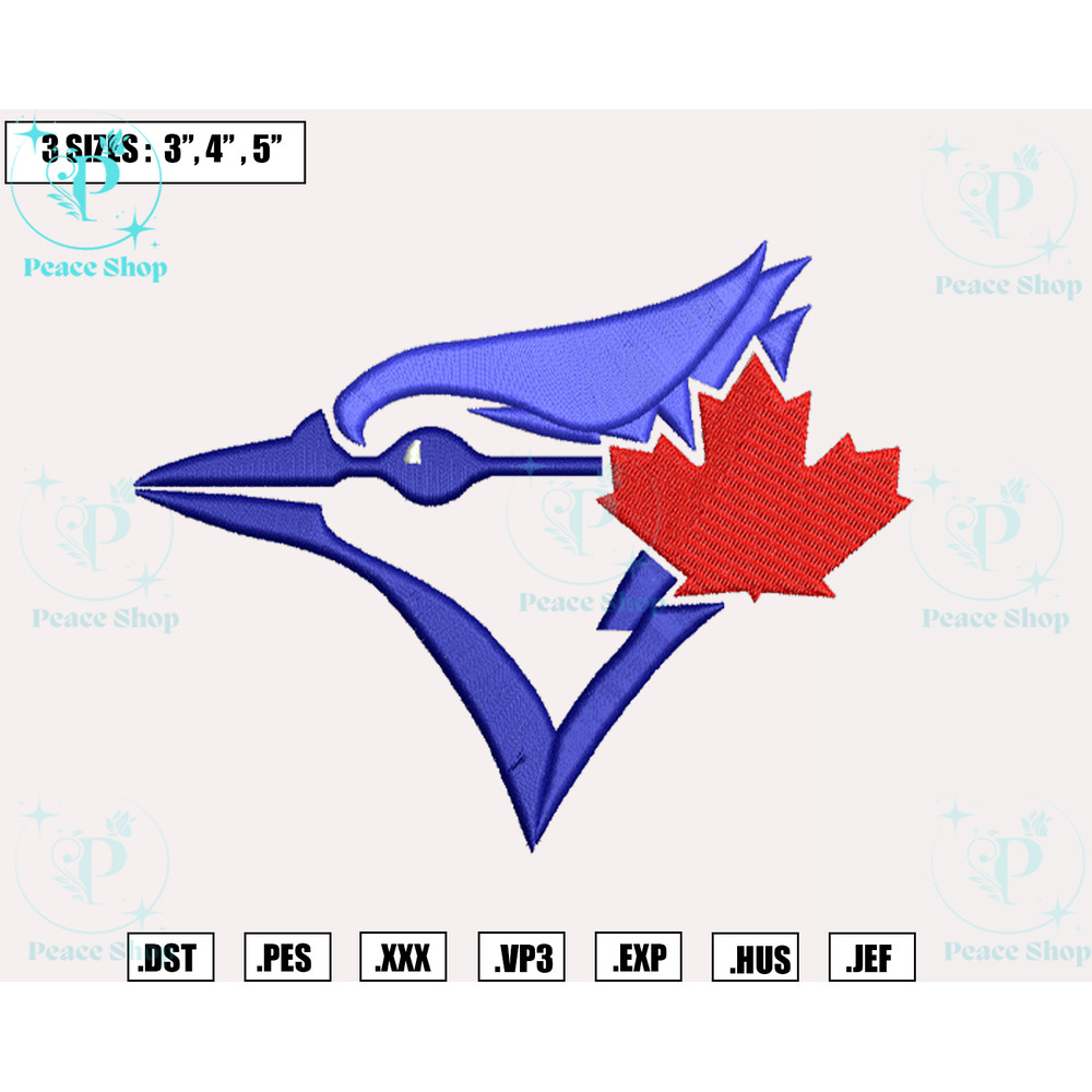 Toronto Blue Jays Embroidery Designs, MLB Logo Embroidery Files, Machine Embroidery Design File, Digital Download.png