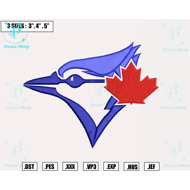 Toronto Blue Jays Embroidery Designs, MLB Logo Embroidery Files, Machine Embroidery Design File, Digital Download.png