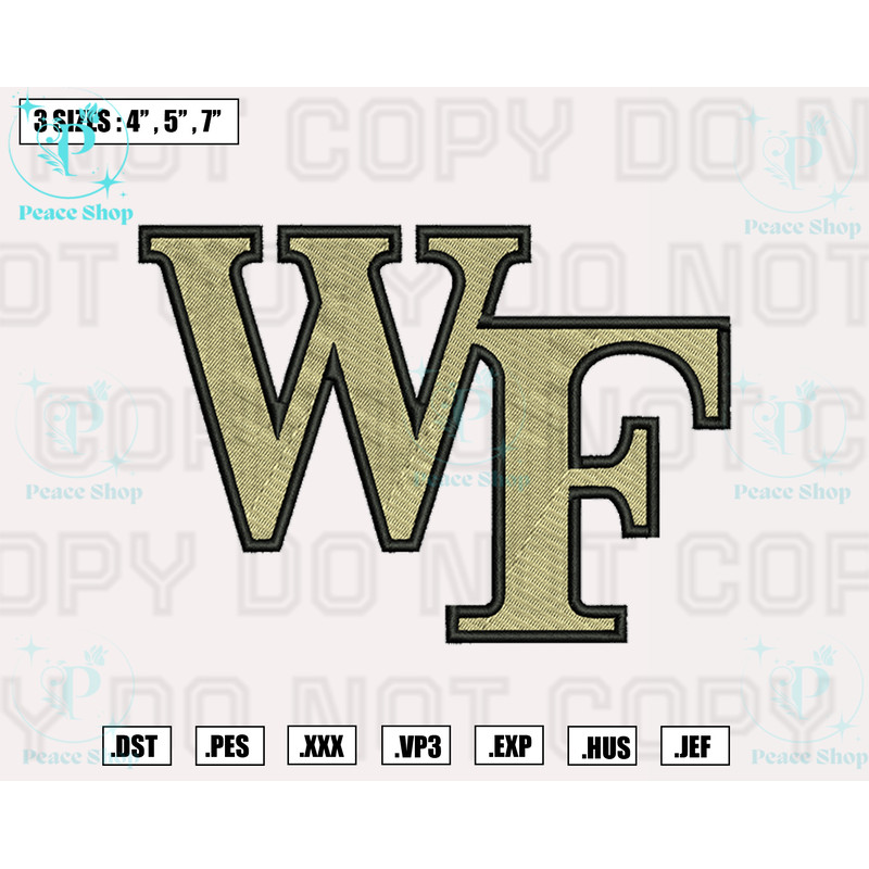 Wake Forest Demon Deacons Embroidery Designs, NCAA Logo Embroidery Files, Machine Embroidery Pattern.png