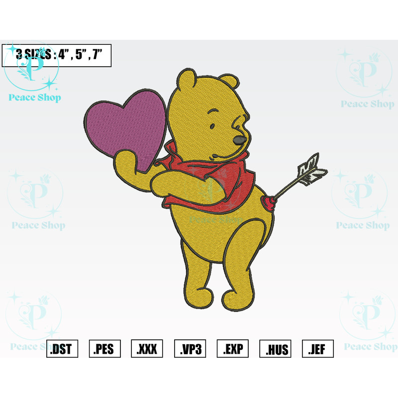 Winnie the Pooh Embroidery Designs, Machine Embroidery Files, Valentine Embroidery Files.png