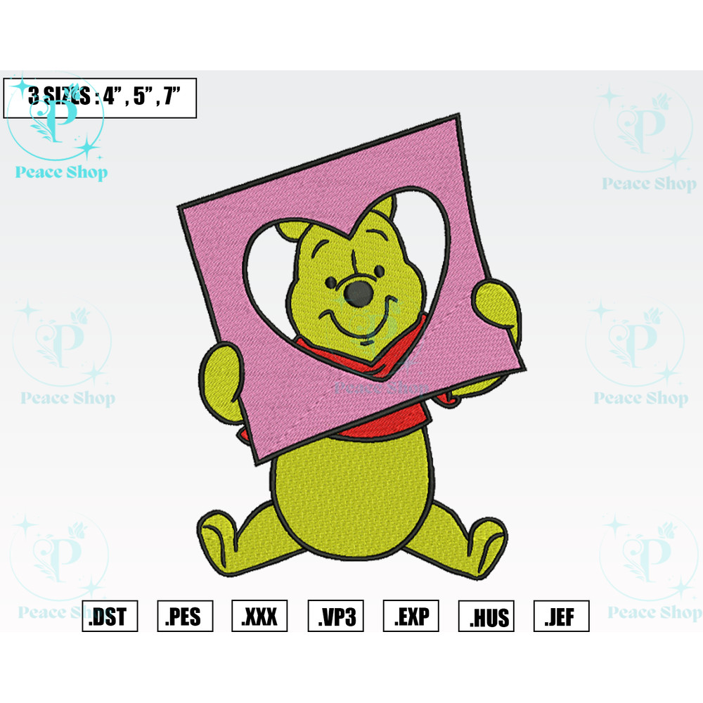 Winnie The Pooh Valentine's Day Embroidery Designs, Machine Embroidery Files, Valentine Embroidery Files.png