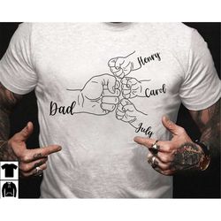 custom dad shirt, funny dog dad gift for fathers day, fathers day shirt for dad, personalized shirt with kids name, fis