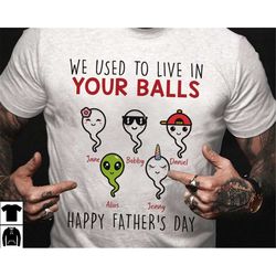 funny fathers day shirt, custom dad shirt, personalized sperms shirt for dad, gift for father, dad gift from kids, happy