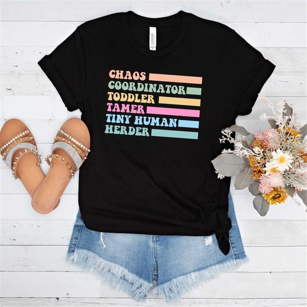 Funny Mom Shirt Chaos Coordinator Toddler Tamer Tiny Human Herder mom T-shirt Daycare Babysitter Childcare Gift Shirt mo.jpg