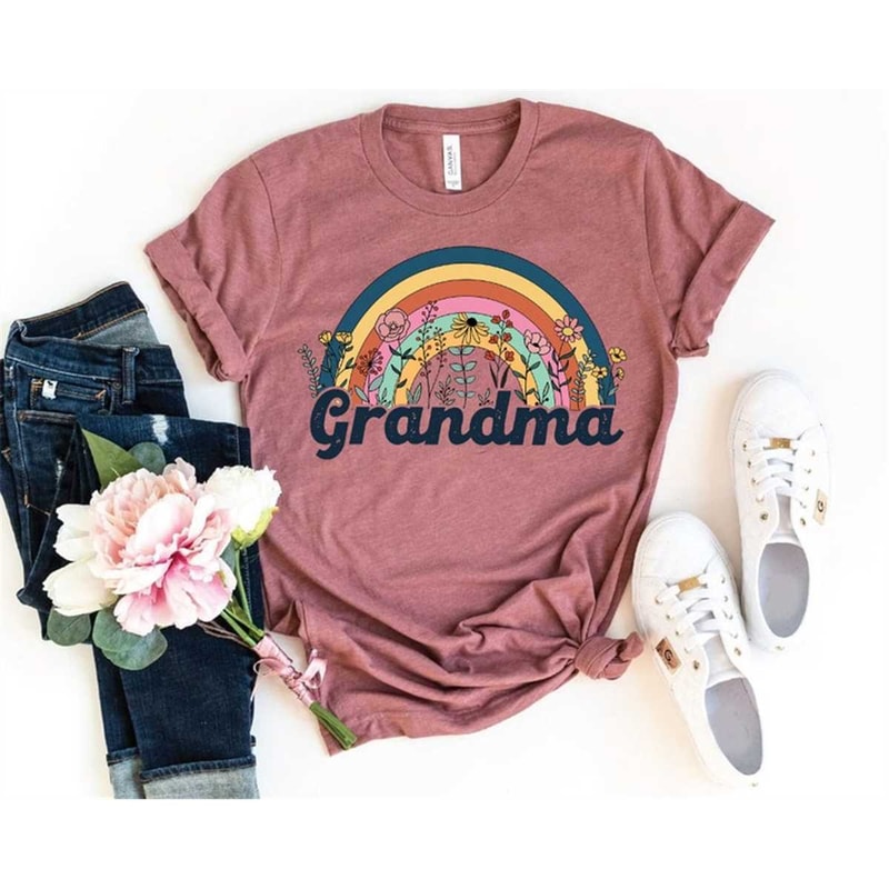 Grandma Boho Shirt, Rainbow Grandma T shirt, Mothers Day Gift for Grandma, Nana Shirts for Mother, Happy Mothers Day, Mi.jpg