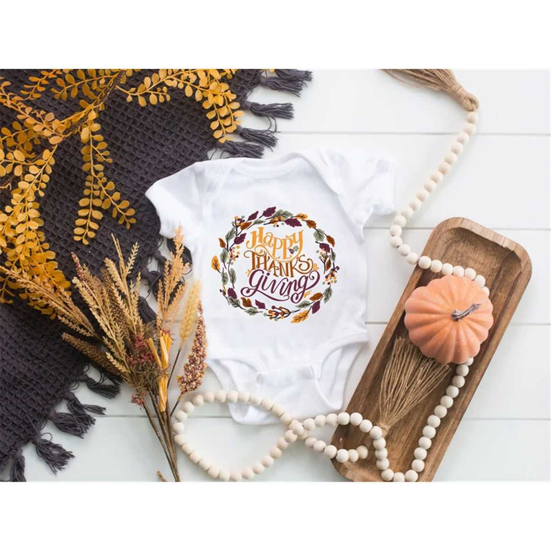 Happy Thanksgiving Onesie, Give Thanks Onesie Thanksgiving Onesie. Thanks Toddler, Thanksgiving Infant, My First Thanksg.jpg