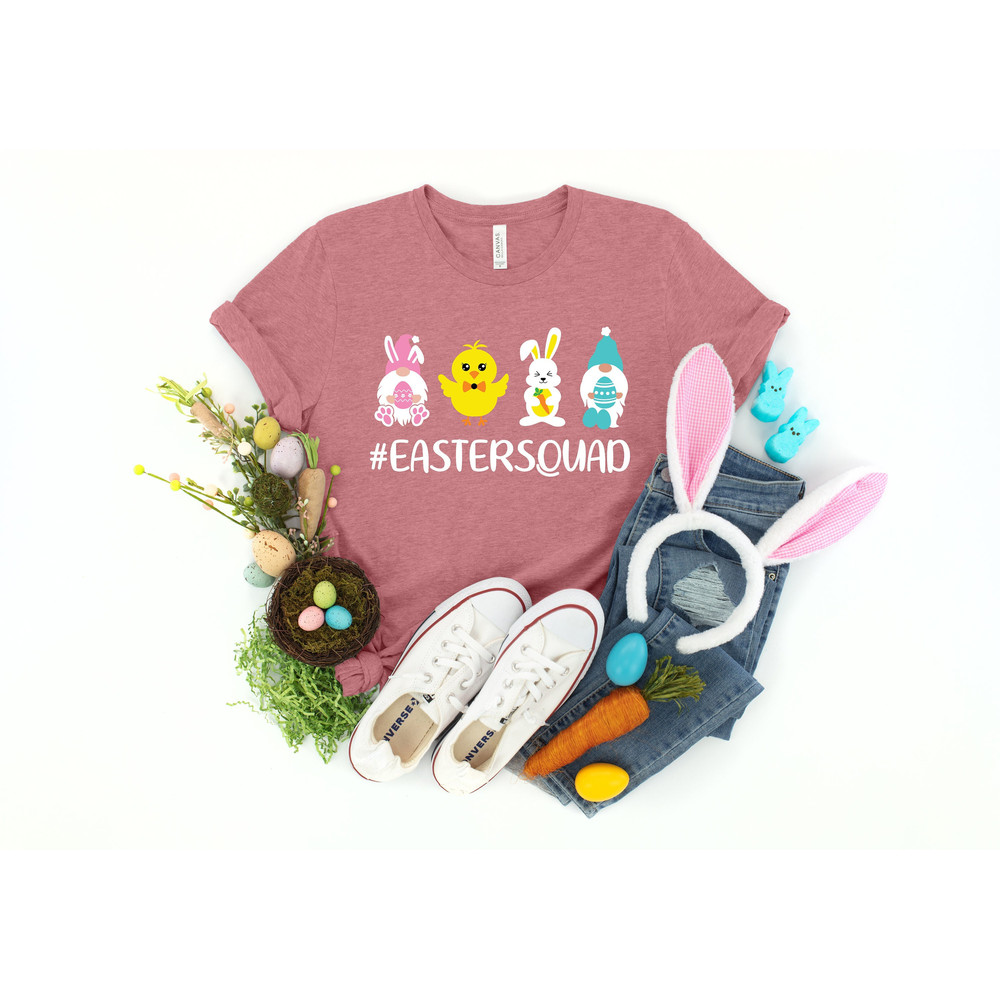 Easter Squad Shirt, Easter Crew Shirt, Easter Matching Kids Shirt, Easter Matching Family Shirt, Easter Bunny Gnome Chick Shirt, Easter Tee.jpg
