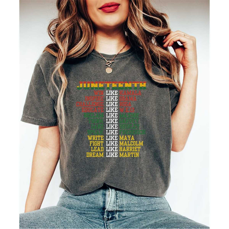 Juneteenth Shirt For Black Lives Matters, Fight Like Malcolm Shirt, Inspire Like Obama Shirt, 2023 Black Independence Da.jpg