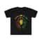 Lion Head Printed T-Shirt - Black and White Graphic Tees - Blissful Reggae Rasta Lion In Zion T-Shirts - Rastafarian Adu.jpg