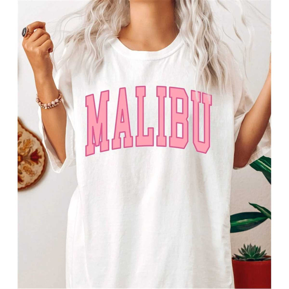 Malibu Comfort Colors Shirt, Oversized Malibu T-shirt, Malibu Tee, comfort colors summer shirt, Big Malibu Shirt 1.jpg