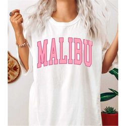 malibu comfort colors shirt, oversized malibu t-shirt, malibu tee, comfort colors summer shirt, big malibu shirt 1