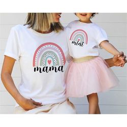matching mothers day shirt, cute mom shirt, girl mama shirt, mommy and me shirt, mom and daughter sweater, rainbow mama