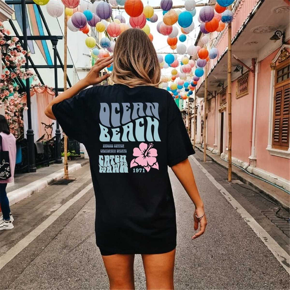 Ocean Beach Shirt- Aesthetic Tee, Trendy Shirts California Shirt trendy oversized VSCO Shirts words on back Pinterest ts.jpg