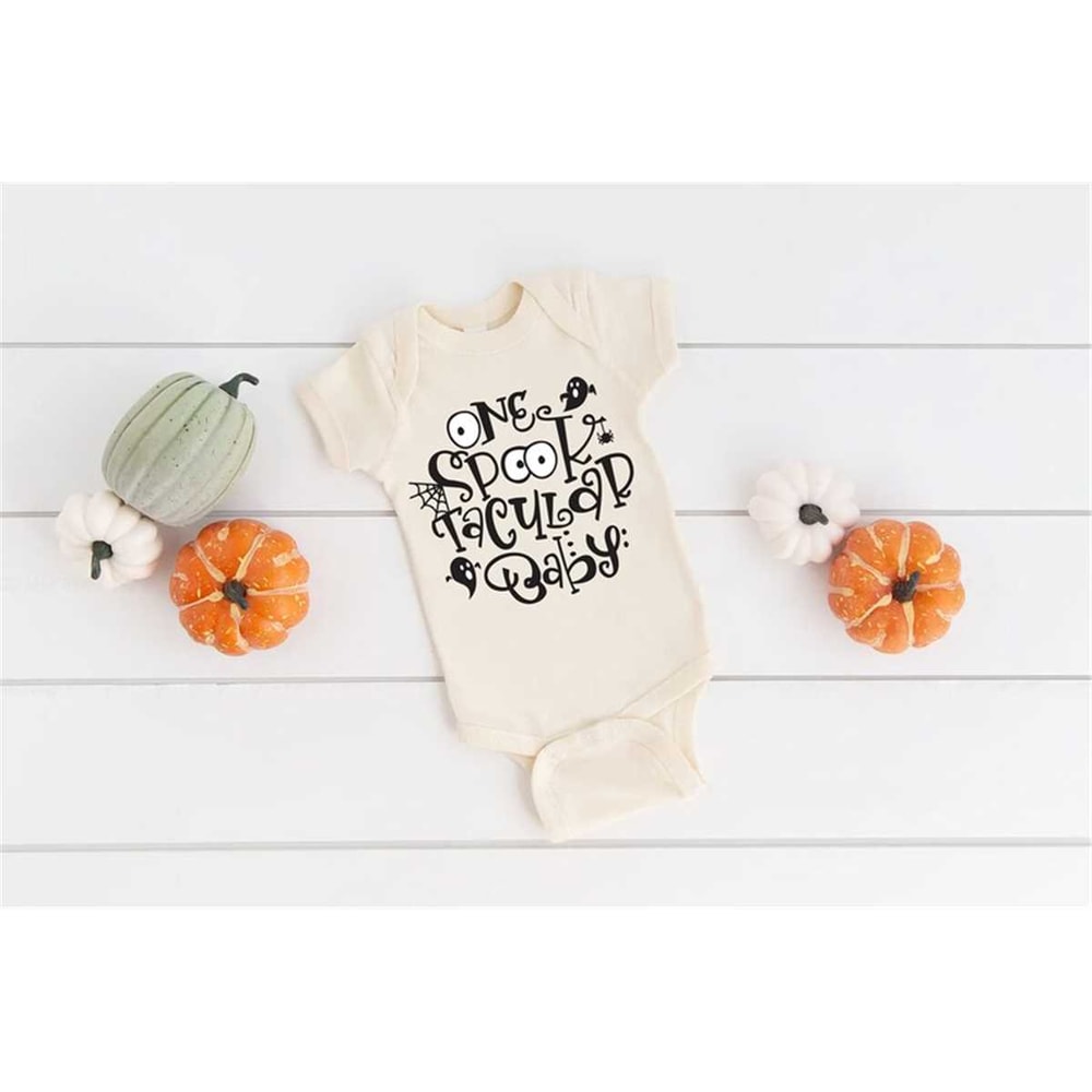 One Spooktacular Baby Shirt, Halloween Onesie Shirt, Ghost Shirt, Funny Halloween Shirt, Spider Shirt, Halloween Party,.jpg