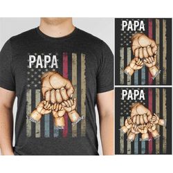 personalized fathers day shirt, daddy team shirt, gift for father, fist bump dad gift from kids, dad birthday gift, cust