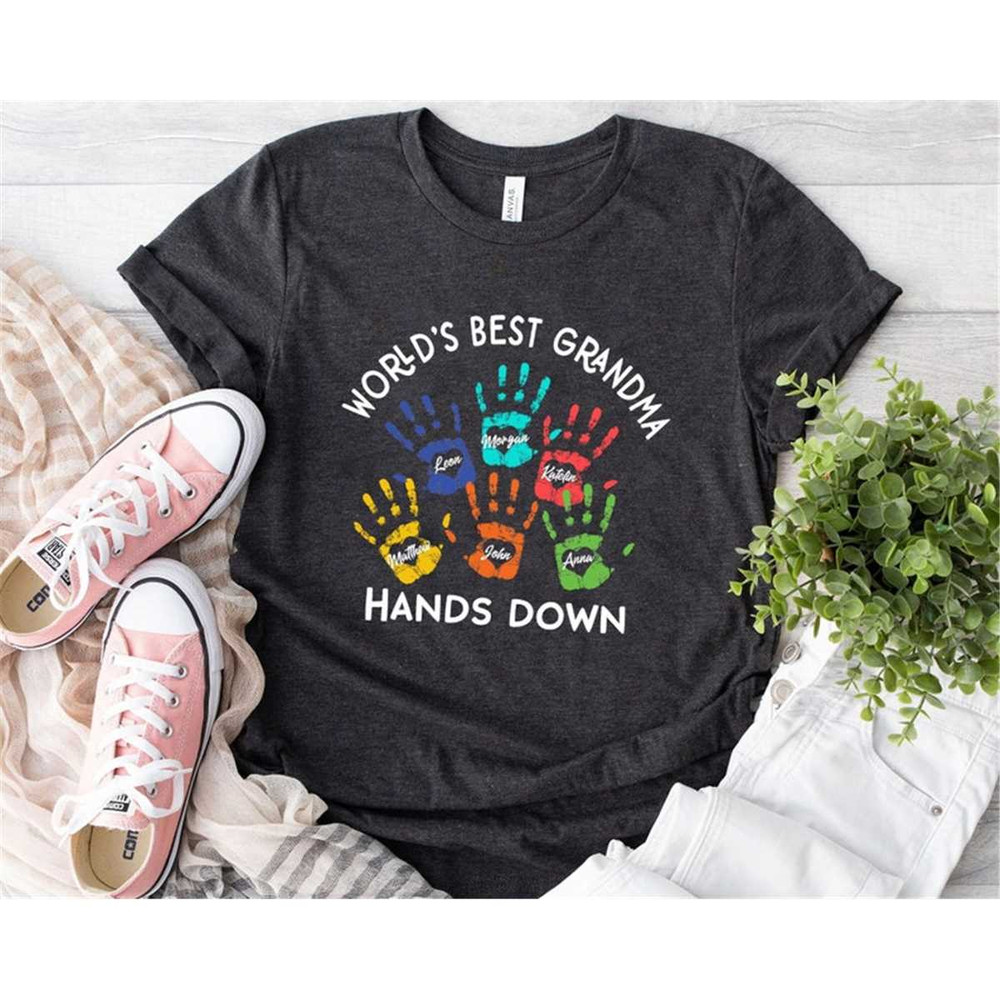 Personalized Grandma Shirt, Worlds Best Grandma Shirt, Mothers Day Gift, Birthday Gift For Grandma, Funny Grandma Shirt.jpg