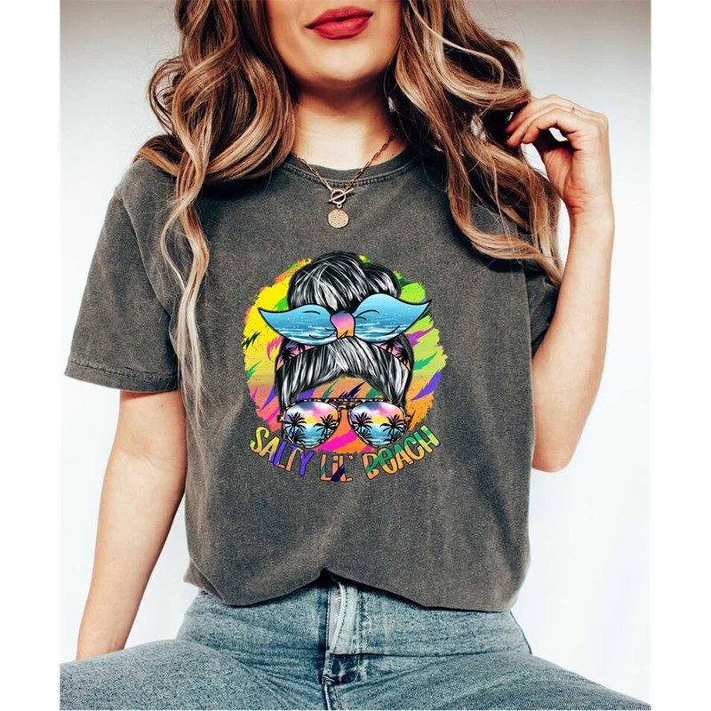 Salty Lil Beach Shirt Gift For Summer, Funny Summer Tee, Cute Beach Shirts, Trendy Vacation Shirt, Holiday Gift Tee, Sum.jpg
