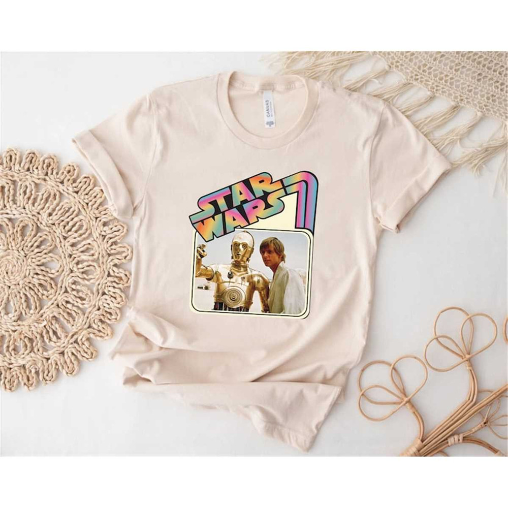 Star Wars Retro shirt, Luke Skywalker, c3po, Star wars movie shirt, luke skywalker shirt.jpg