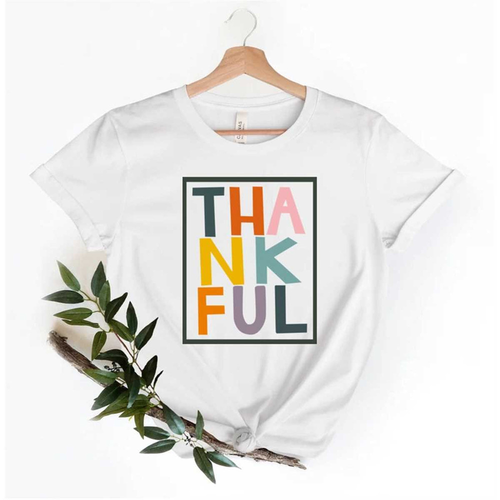 Thankful Sweatshirt, Thanksgiving Family Matching, Thanksgiving Tshirt, Thanksgiving Dinner Crewneck, Autumn Shirt, Fall.jpg