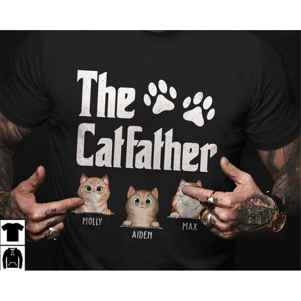 The Cat Father Shirt, Custom Shirt for Cat Dad, Funny Gift for Pet Lover, Dog Owner Gift, Gift for Cat Father, Fathers D.jpg