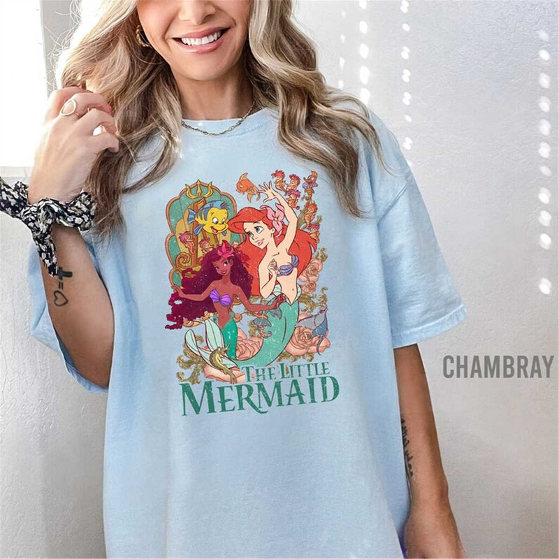 Comfort Colors Little Mermaid,Black Girl Magic Shirt, Black Queen Shirt, Black Ariel Shirt,Black Mermaid Shirt, Live Act 1.jpg