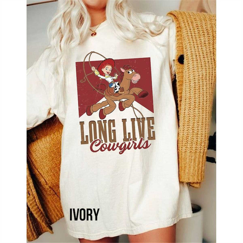 Comfort Colors Retro Jessie Shirt, Disney Pixar Toy Story Jessie Long Live Cowgirls Shirt, Magic Kingdom Unisex T-shirt,.jpg