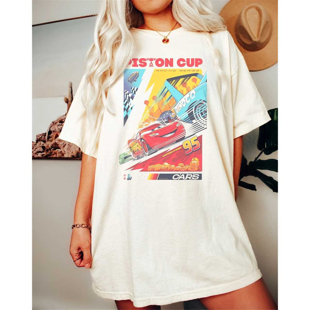 Comfort Colors Retro Lightning Mcqueen Shirt, Disney Cars Shirt, Disney Shirt, Disney Pixar Shirt, Cars Birthday Shirt, 1.jpg