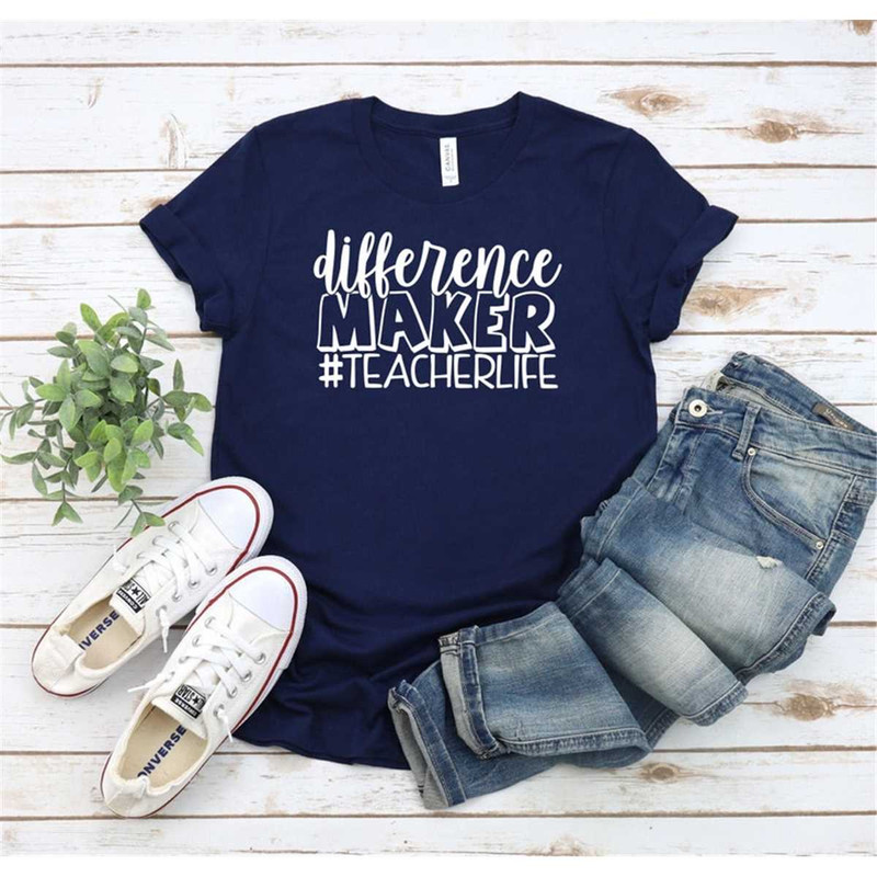 Difference maker shirt, coffee teach repeat, teacher shirt, teacher appreciation, teacher tshirt, teacher shirts, School.jpg