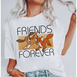 friend forever - hound tod  copper shirt, the fox and the hound shirt, disney best friend shirt, disney 2023 shirt, gif