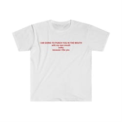 i am going to punch you in the mouth with my mouth softly because i like you funny meme t shirt