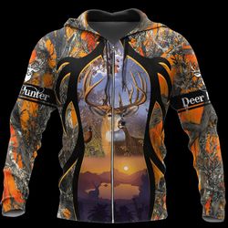 camo caribou deer hunting all over print hoodie, zip hoodie. fleece hoodie 3d, love hunting hoodie zip hoodie 3d