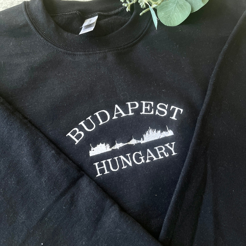 Budapest Hungary Embroidered Sweatshirt, Budapest Hungary Sweatshirt,  Budapest Hungary Crewneck.jpg