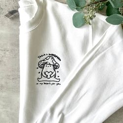 cute mushroom sweatshirt, funny mushroom crewneck sweatshirt, heart mushroom crewneck
