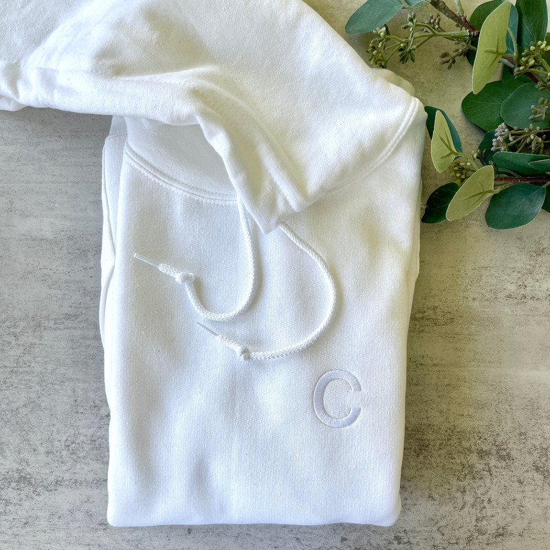 Embroidered Initial Sweatshirt Hoodie, Initials Sweatshirt, Gift for Her Hoodie, Embroidered Hoodie, Trendy Sweatshirt, White Sweatshirt.jpg