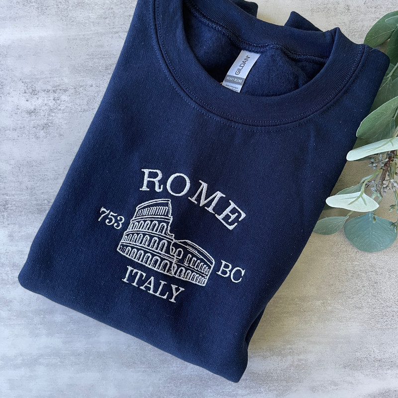 Embroidered Rome Sweatshirt, Italy Sweatshirt, Rome Italy Crewneck Sweatshirt, Italy Sweatshirt, colosseum Sweatshirt.jpg