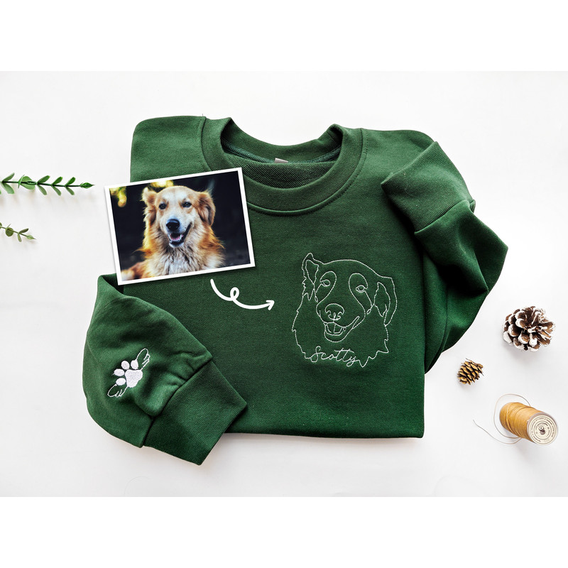 Custom Dog Embroidered Hoodie, Personalized one-line Pet Sweatshirt,Dog Mom Sweatshirt,Custom Gifts For Dog Lovers.jpg