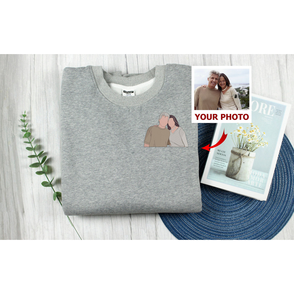 Custom Portrait from Photo Sweatshirt, Custom Couple Portrait, Couples Portrait, Personalized Gift, Custom Gifts, Family Portrait.jpg